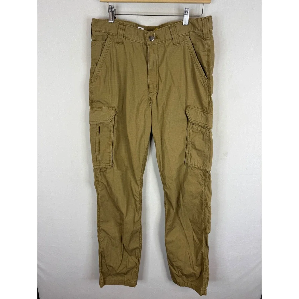 Carhartt Force Relaxed Fit Cargo Pants Khaki Tan Ripstop 101148-257 32x34